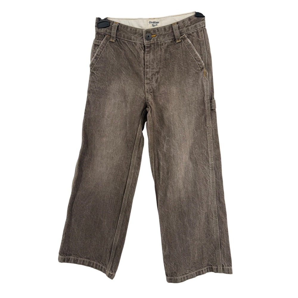 OshKosh B'gosh Carpenter Pants 6 Reg Brown Cotton Workwear Gorpcore Kids Utility